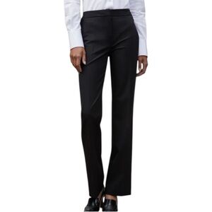 Lafayette 148 NY Black Lightweight Stretch Wool Classic Trousers Size 4